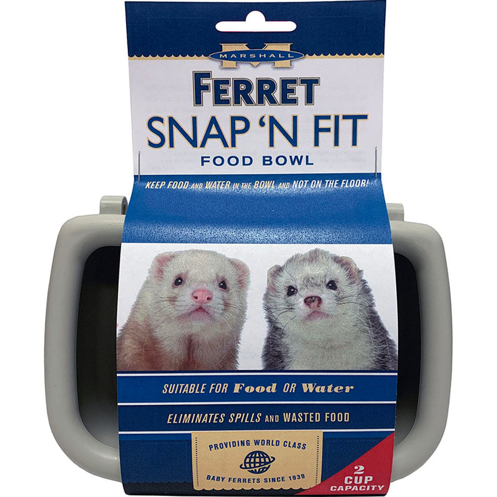 Marshall Ferret Snap 'N Fit Food Bowl (BEIGE, 2 CUP)