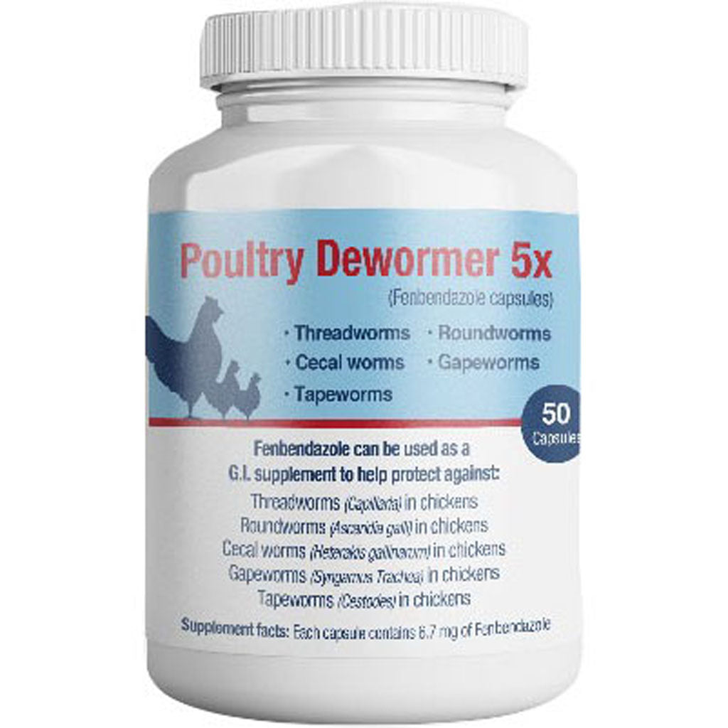 Poultry Dewormer 5x G.I. Supplement (50 CT)