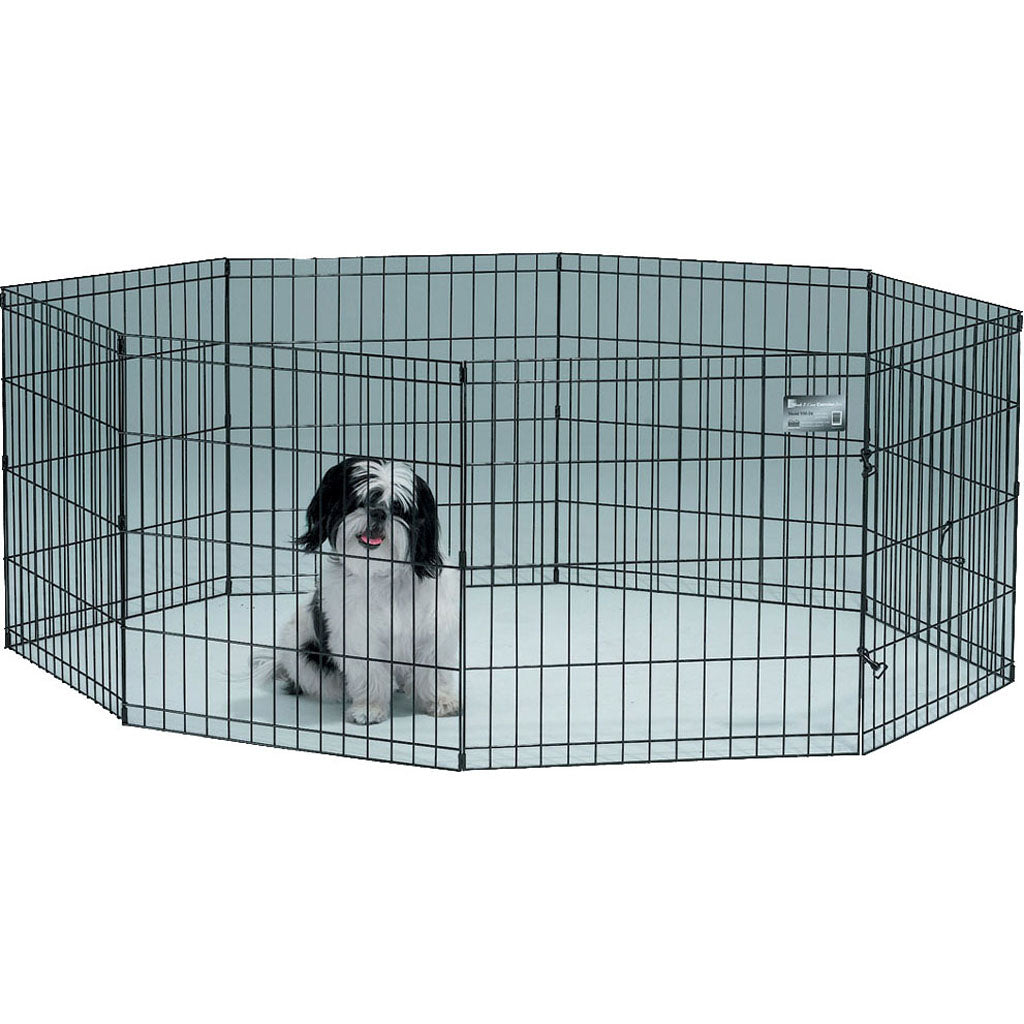 8 Panel Exercise Pen (BLACK, 24X24 IN)