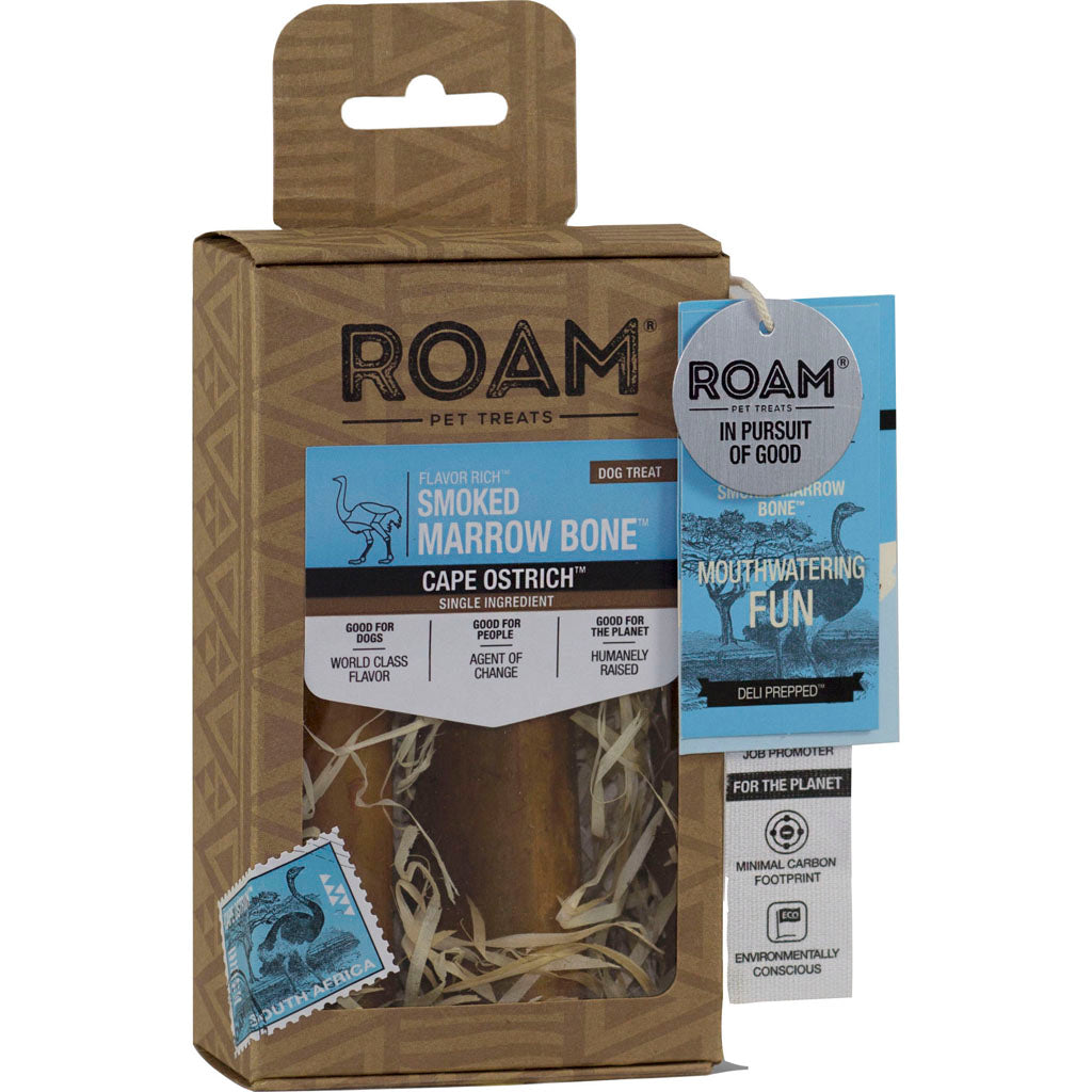 Roam Flavor Rich Smoked Marrow Bones (OSTRICH, 2 PK)