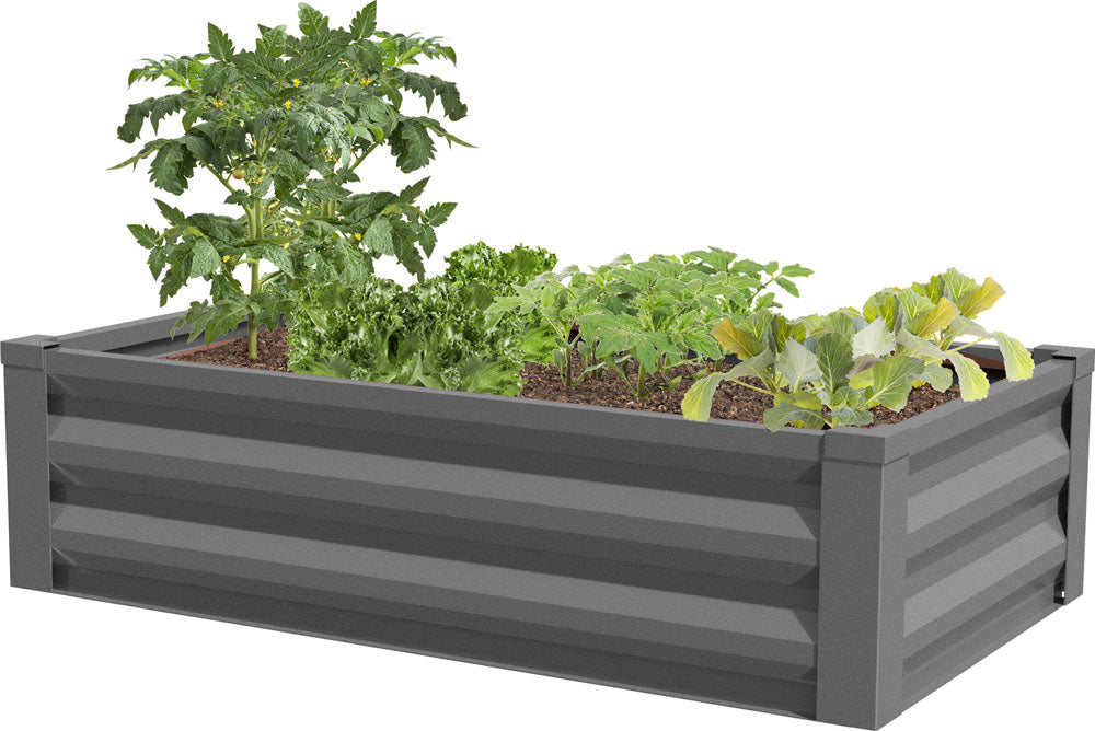 Panacea Galvanized Raised Garden Planter (ANTIQUE IRON, 48X26X12 IN)