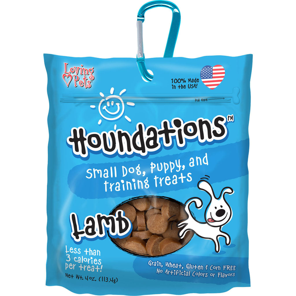 Houndations Usa Training Treats W/Carabiner (LAMB, 4 OZ)