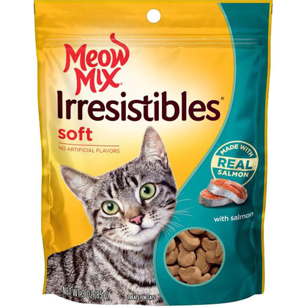Meow Mix Irresistibles Cat Treats (SALMON, 3 OZ)