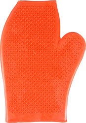 Rubber Glove Massage Mitt (RED, 9 IN)