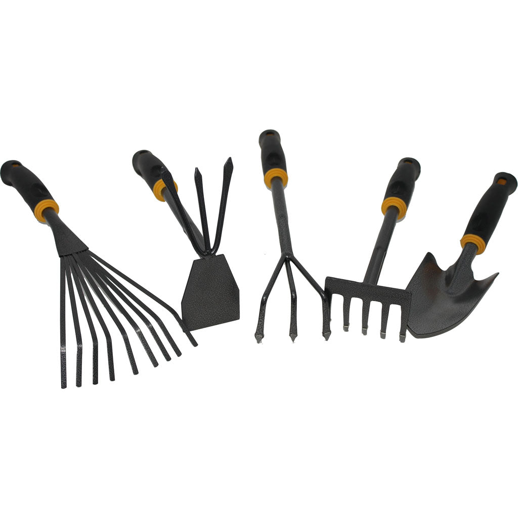 Hammerstone Garden Tool Set (BLACK/ORANGE, 5 PC)
