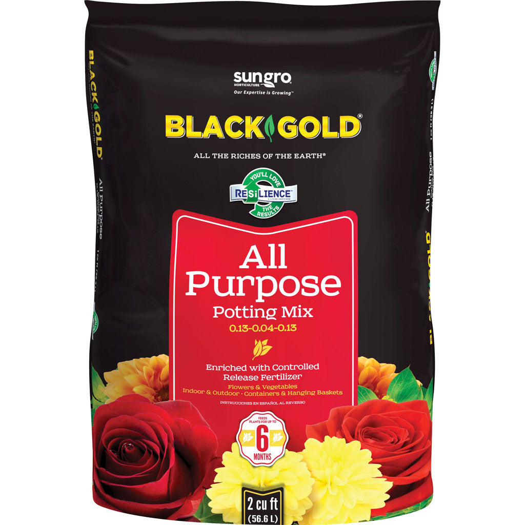Black Gold All Purpose Potting Mix W/Crf (2 CF)