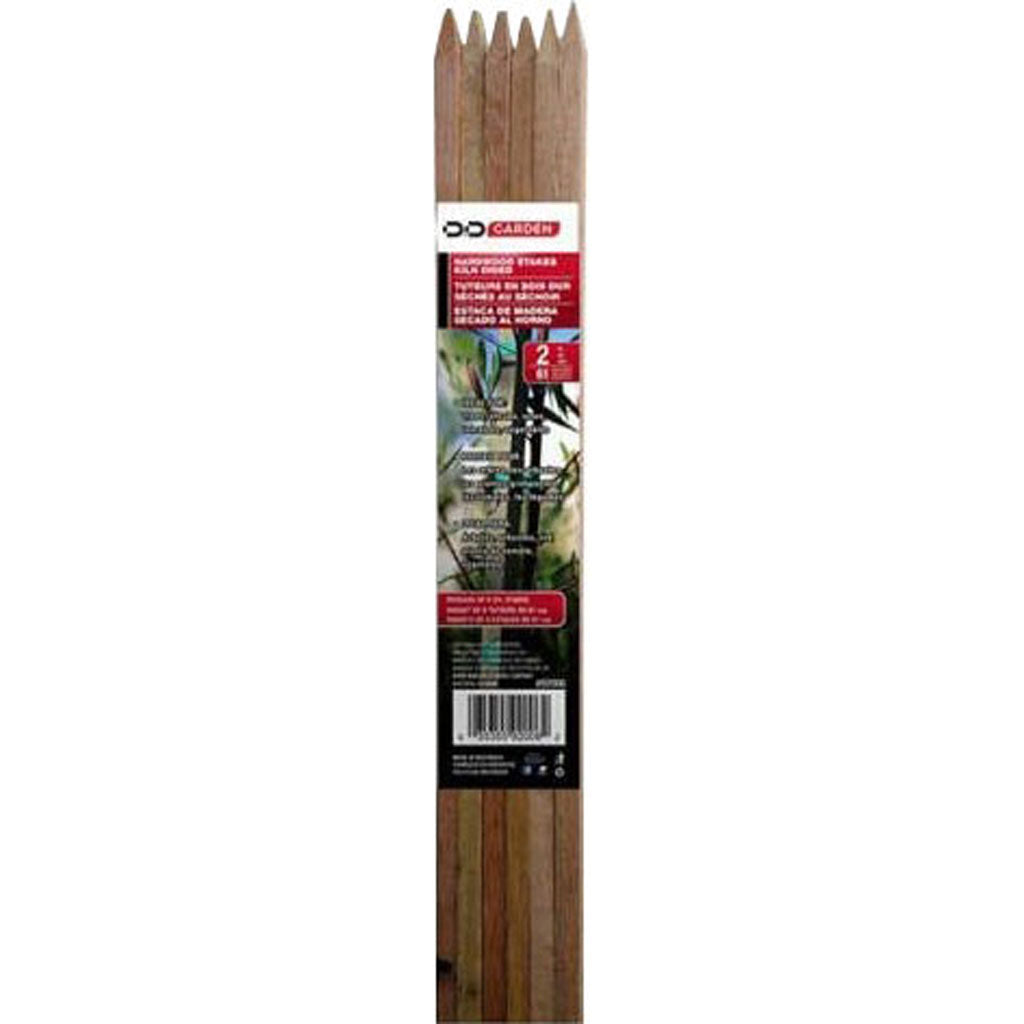 D&D Garden Packaged Hardwood Stakes (2 FT-6 PK)