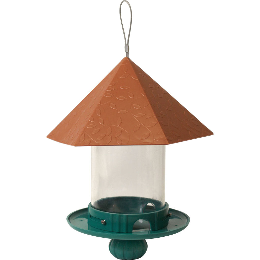 Smart Scoop Bird Feeder (GREEN/BROWN, 1 LB CAP)