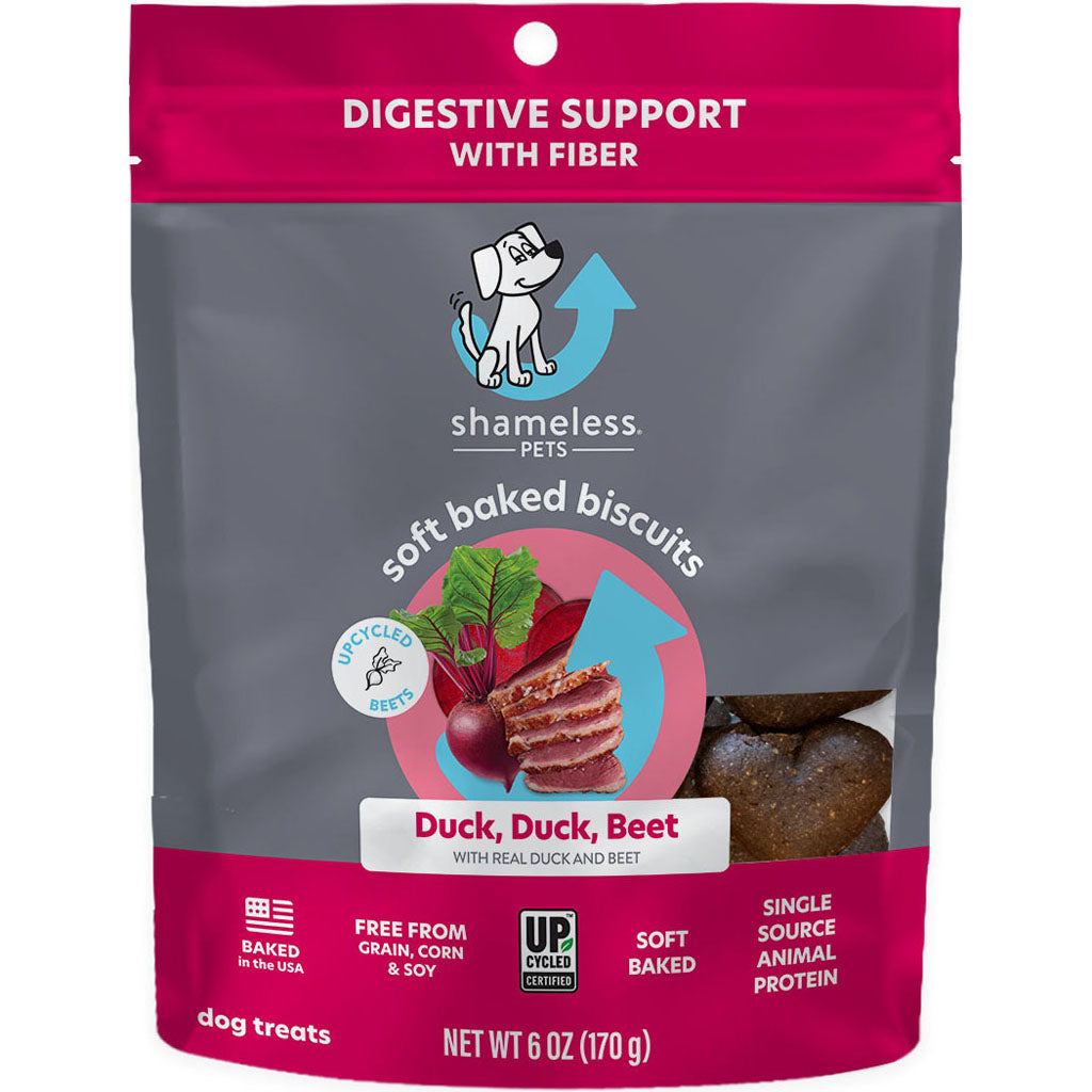 Shameless Soft Baked Dog Biscuits (DUCK/BEET, 6 OZ)