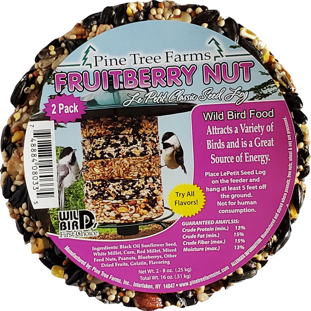 Pine Tree Farms Le Petit Classic Seed Log (FRUITBERRY NUT, 8 OZ-2 PK)