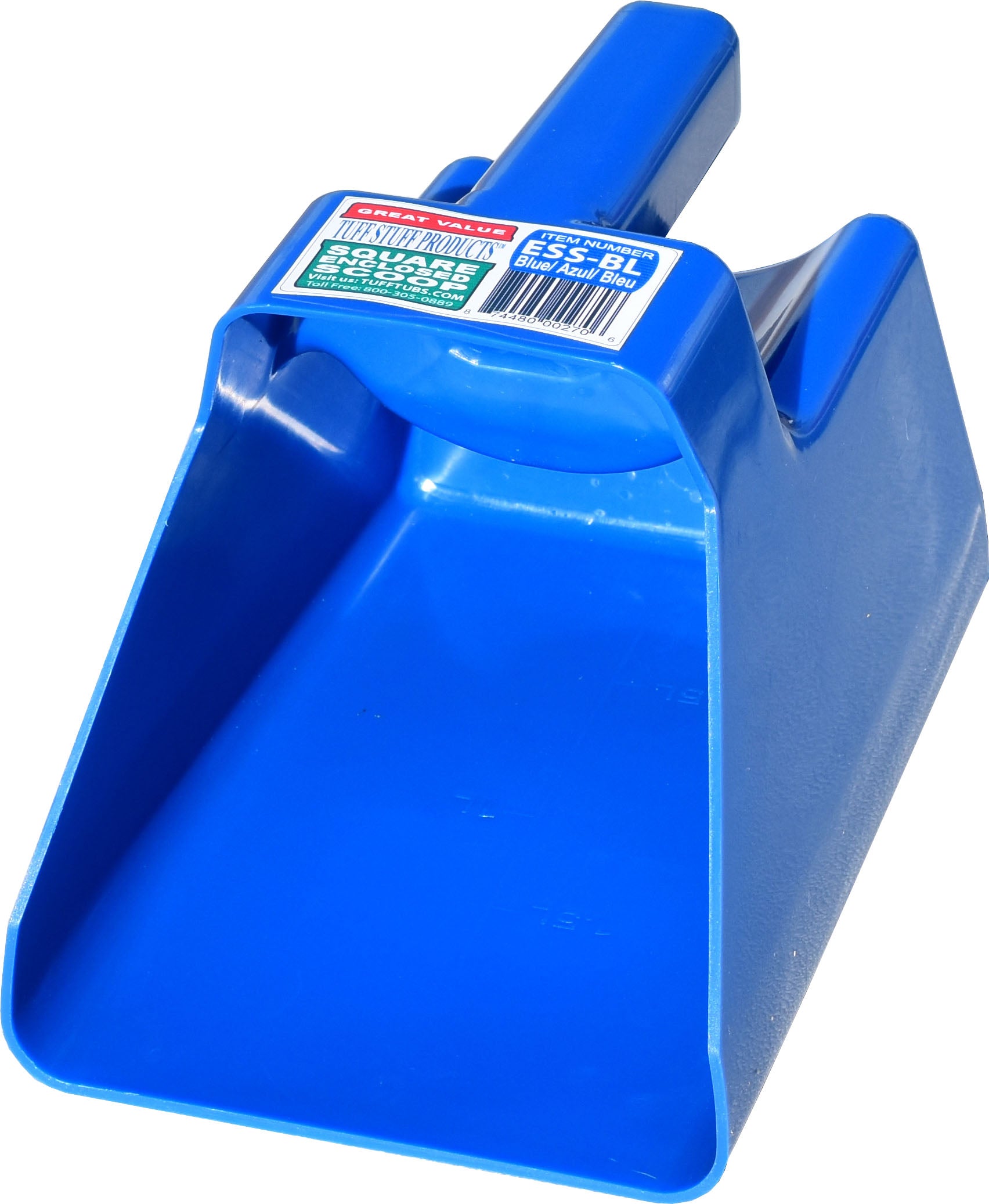 Tuff Stuff Enclosed Scoop Square (BLUE, 3 QT)