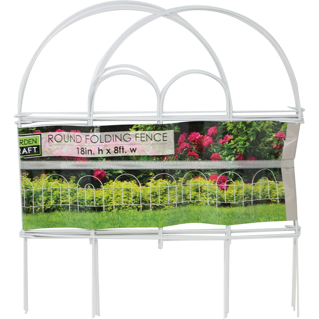 Round Folding Fence (WHITE, 18 IN X 8 FT)