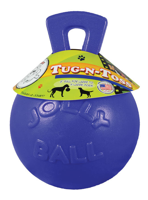 Jolly Pets Tug-N-Toss Ball (BLUE, XL-10 IN)