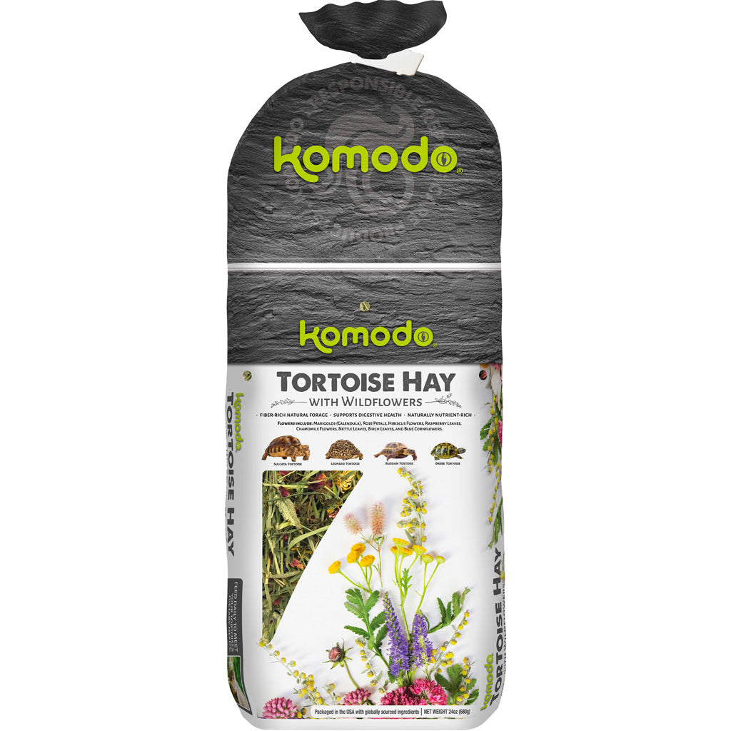 Komodo Tortoise Hay Wildflower (WILDFLOWER, 24 OZ)