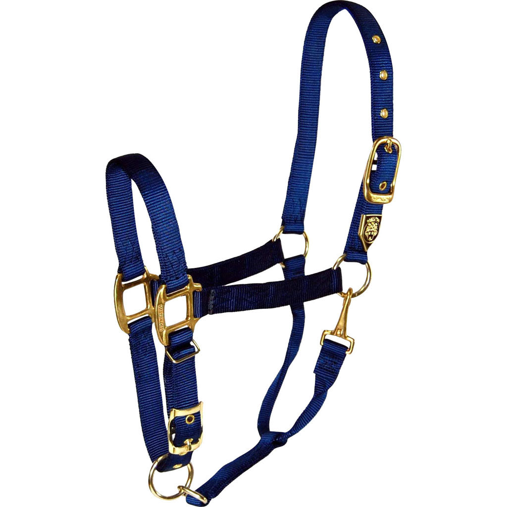 Hamilton Adjustable Chin Halter W/Snap (NAVY, AVG)