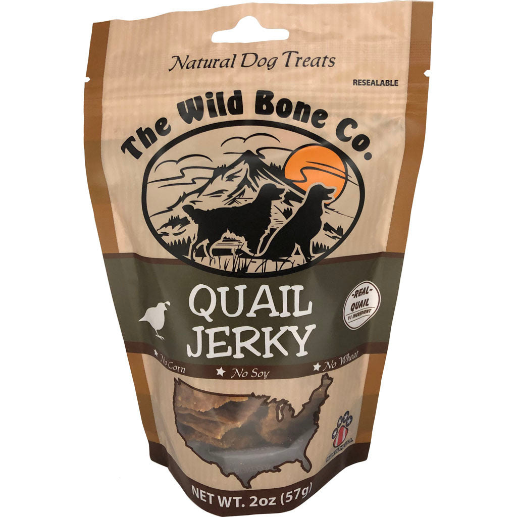 The Wild Bone Co. Natural Jerky Dog Treats (QUAIL, 2 OZ)