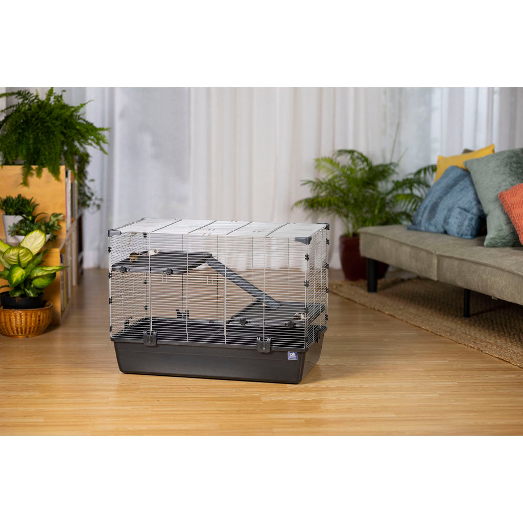 Small Animal Home Universal Suburban (GRAY/SILVER, 33.25X19X23 IN)