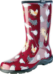 Sloggers Womens Waterproof Comfort Boot (CHICKEN RED, SZ 6)