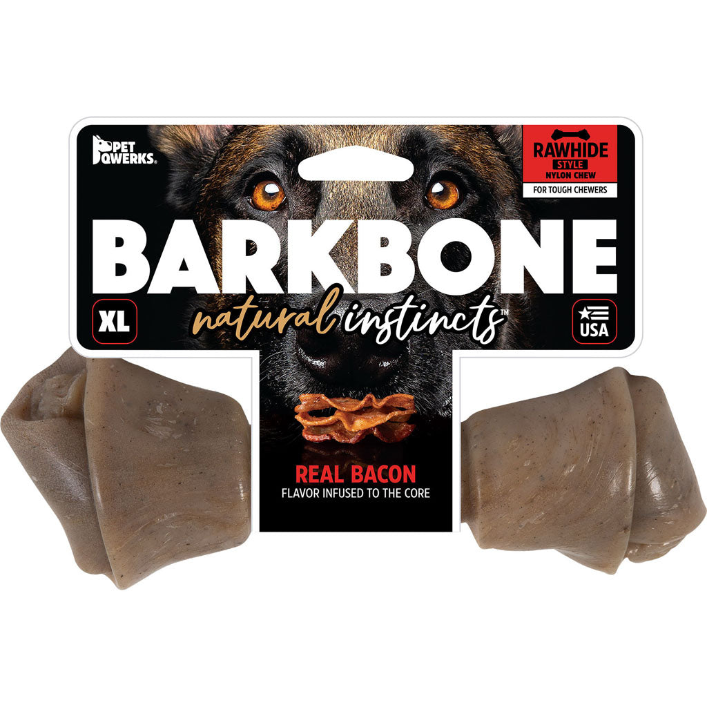 Barkbone Usa Rawhide Style Nylon Dog Chew (BACON, XL)