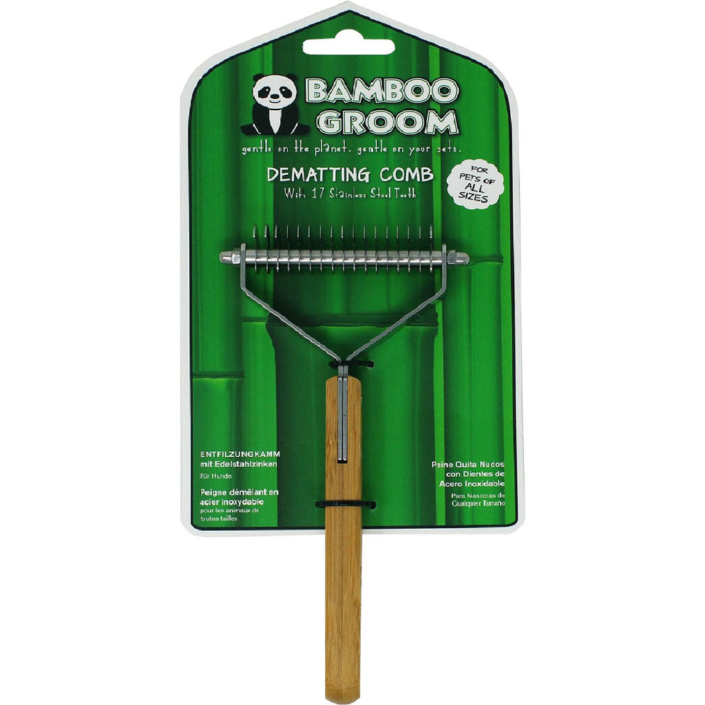 Bamboo Groom Dematting Comb [067208]