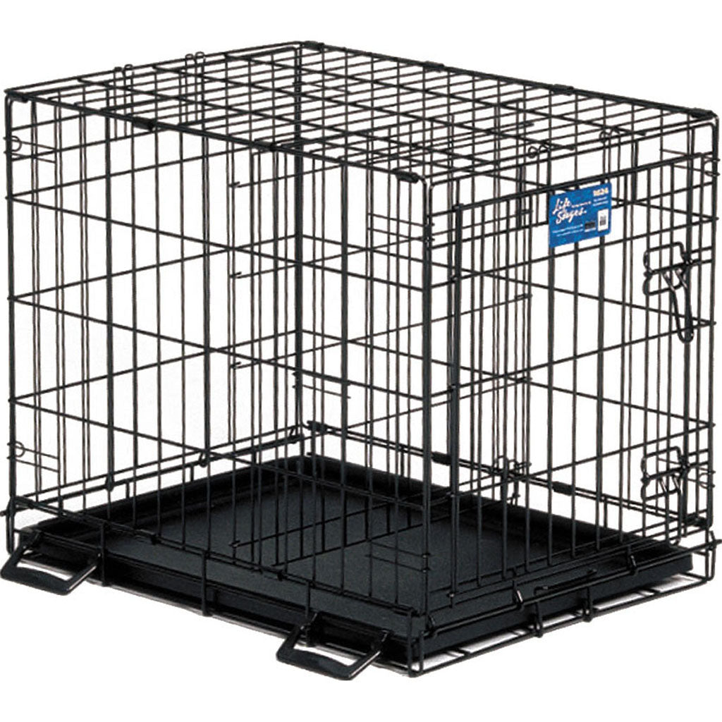 Life Stages Crate W/Divider Panel (BLACK, 24X18X21 IN)