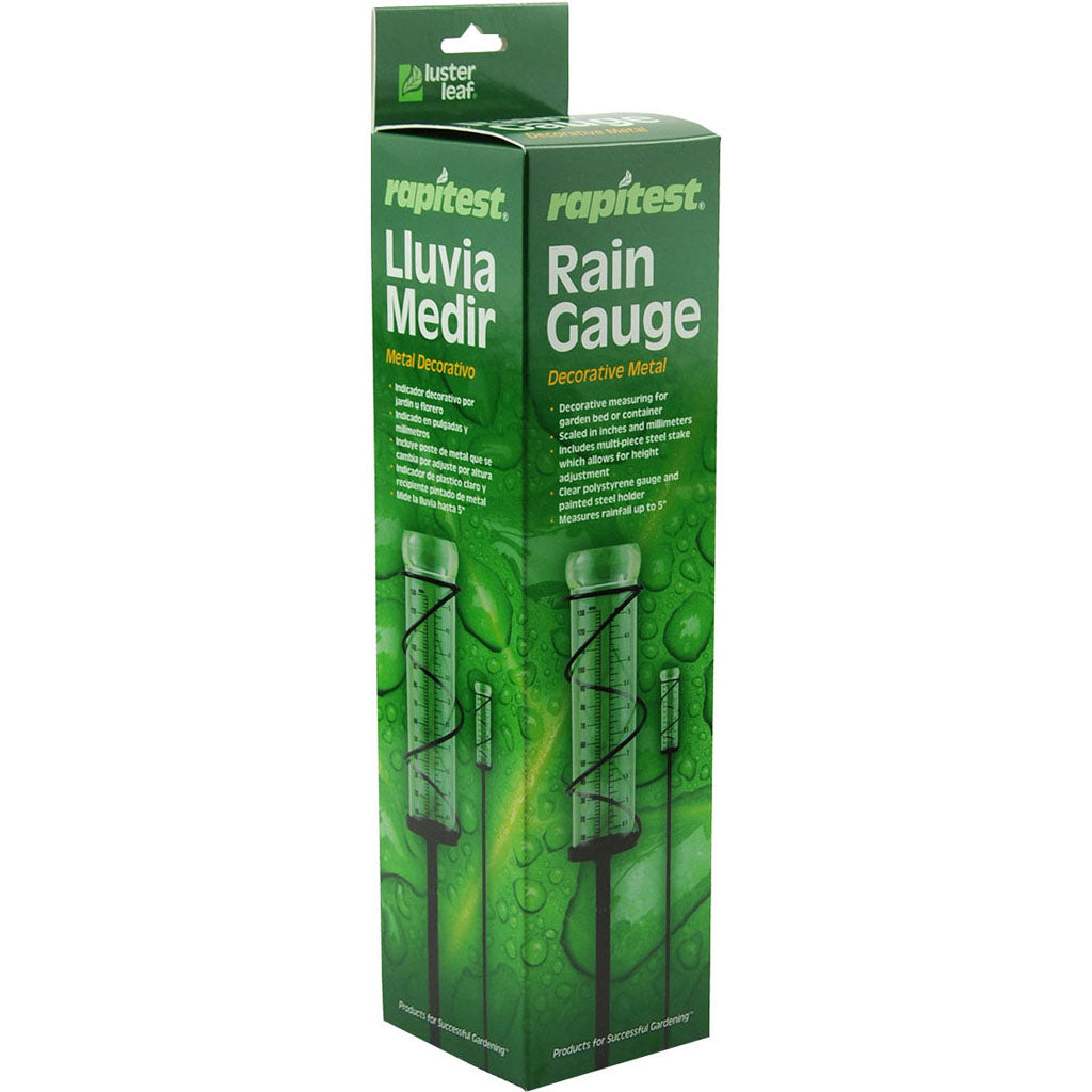 Rapitest Spiral Metal Rain Gauge W/Stake