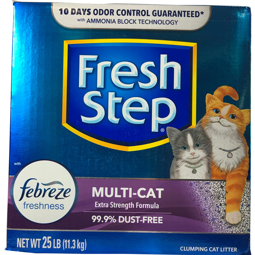 Fresh Step Multi-Cat Clumping Litter W/Febreze (25 LB)