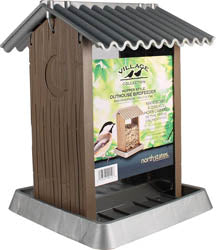 Village Collection Outhouse Bird Feeder (BROWN, 4.25 LB CAP)