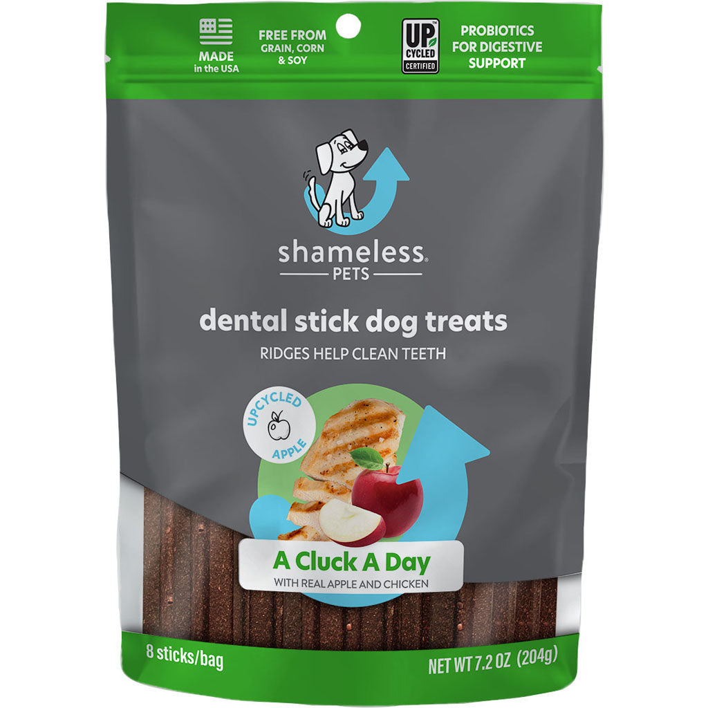 Shameless Dog Dental Sticks (CHICKEN/APPLES, 7.2 OZ)