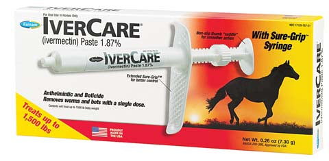 Ivercare Ivermectin Wormer Paste 1.87% Syringe (.21 OZ)