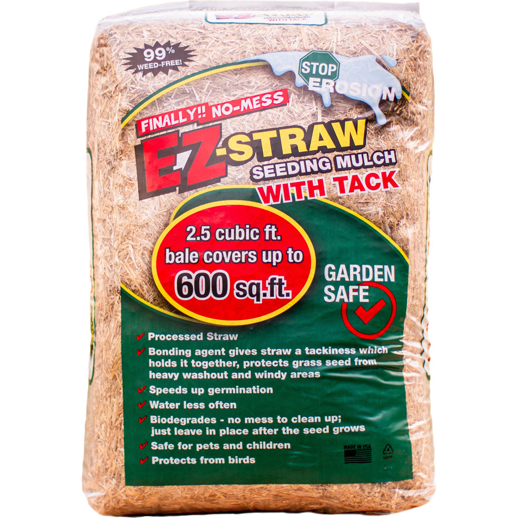 Ez-Straw Seeding Mulch W/Tack Covers 500 Sq Ft (2.5 CF)