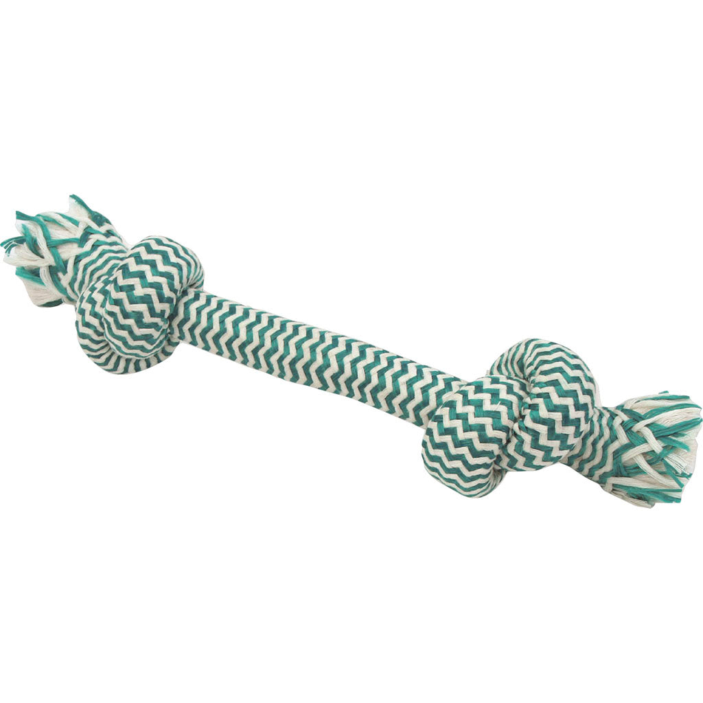 Mammoth Extra Fresh 2 Knot Bone (GREEN/WHITE, 14 IN)