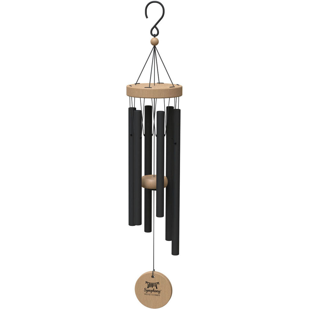 Nordic Habitat Wind Chime W/ Matte Finish (BLACK, 24 IN)