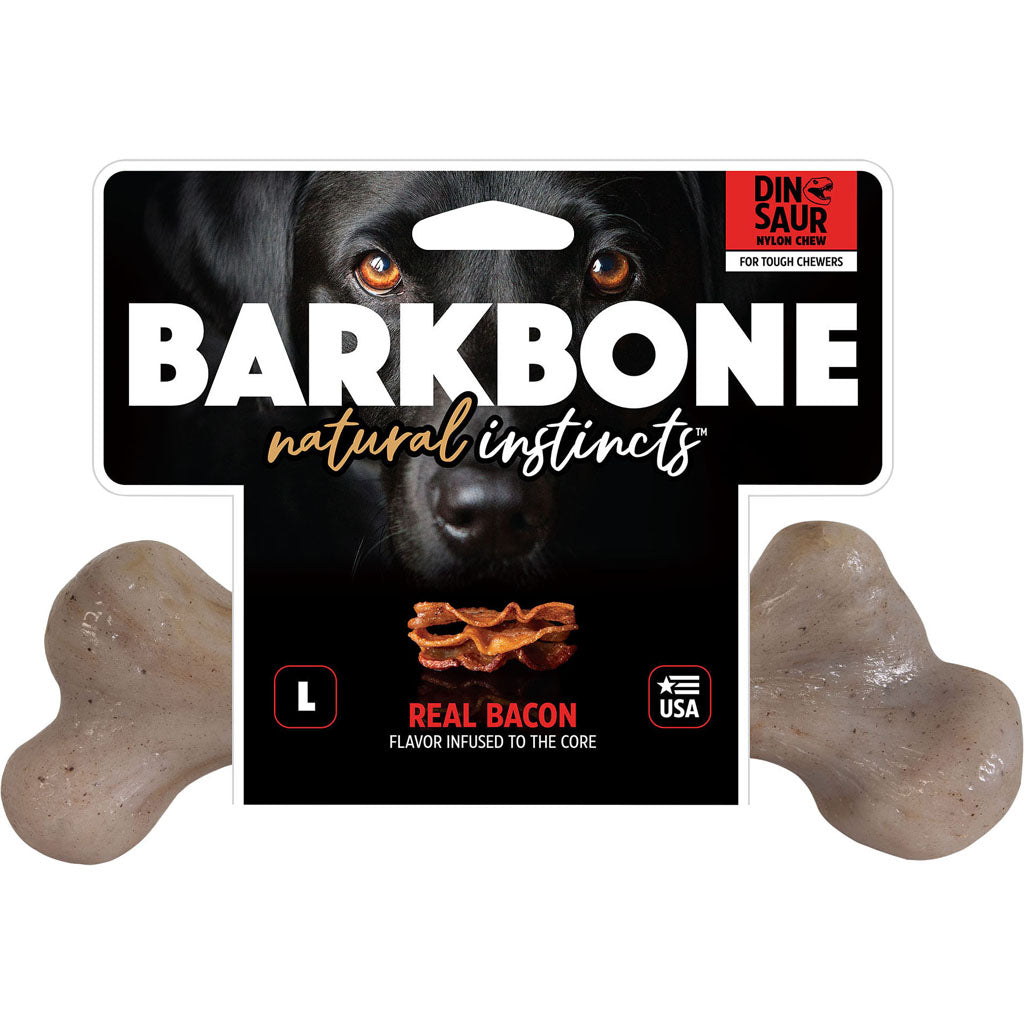 Dinosaur Barkbone Usa Dog Chew (BACON, LG)