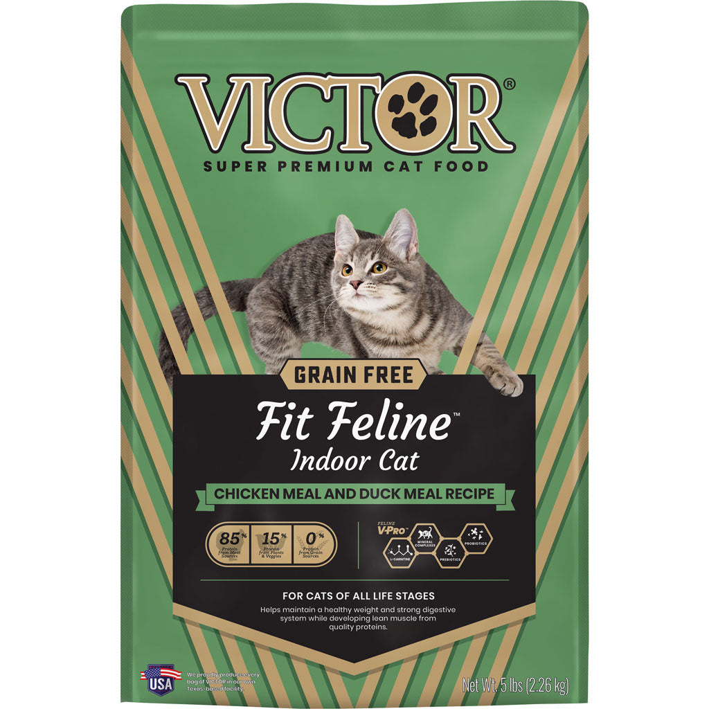 Victor Gf Fit Feline - Indoor Cat Food (CHICKEN/DUCK, 5 LB)