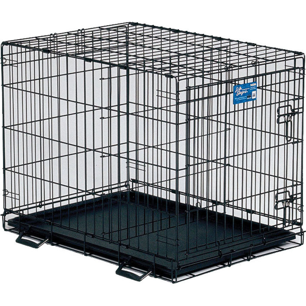 Life Stages Crate W/Divider Panel (BLACK, 30X21X24 IN)