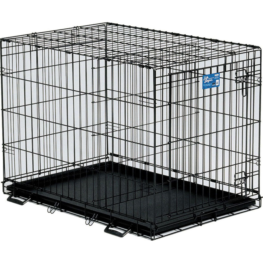 Life Stages Crate W/Divider Panel (BLACK, 36X24X27 IN)