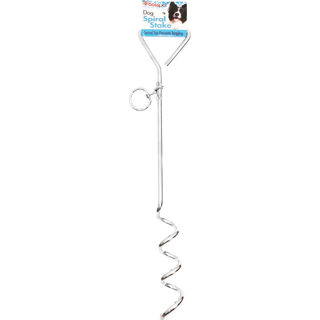 Boss Pet Tie Out Spiral Stake (18 IN)