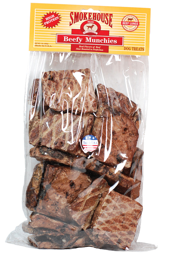 Smokehouse Usa Beefy Munchies Dog Treats (BEEF, LG-1 LB)