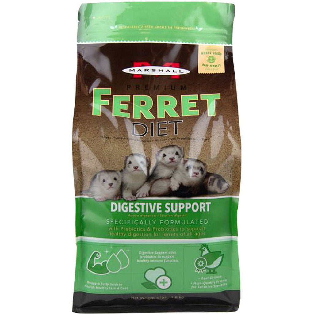 Marshall Premium Ferret Diet Digestive Support (CHICKEN, 4 LB)