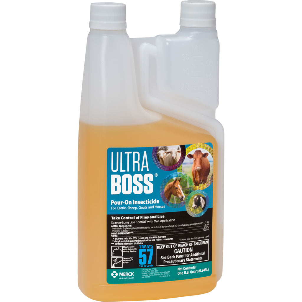 Ultra Boss Pour-On Insecticide For Cattle & Sheep (1 QT)