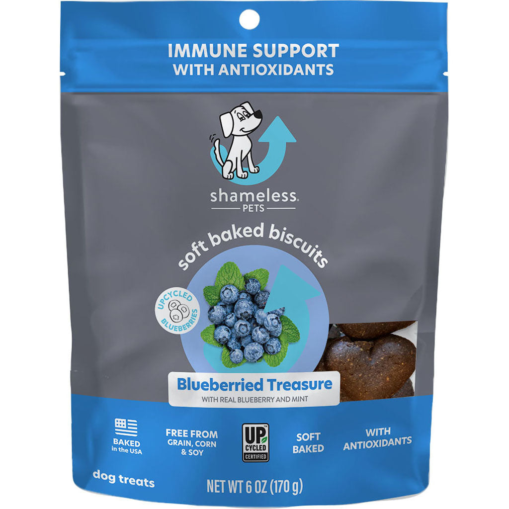 Shameless Soft Baked Dog Biscuits (BLUEBERRY/MINT, 6 OZ)