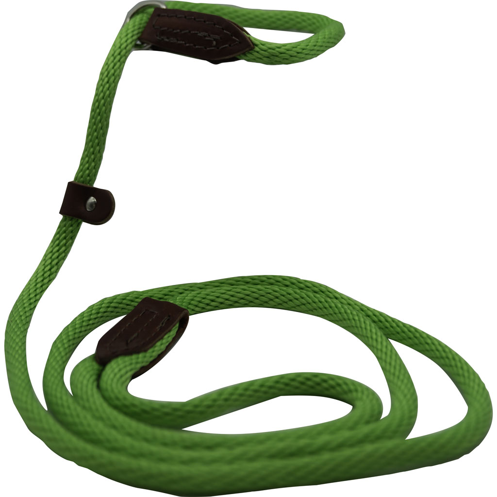 British Slip Loop Rope Leads For Dogs (LIME GREEN, 6 FT)