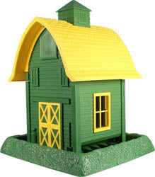 Village Collection Barn Bird Feeder (GREEN/YELLOW, 5 LB CAP)