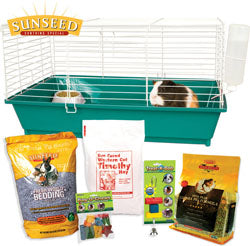 Home Sweet Home Sunseed Starter Kit Guinea Pig (GREEN, 28X17X15.5 IN)