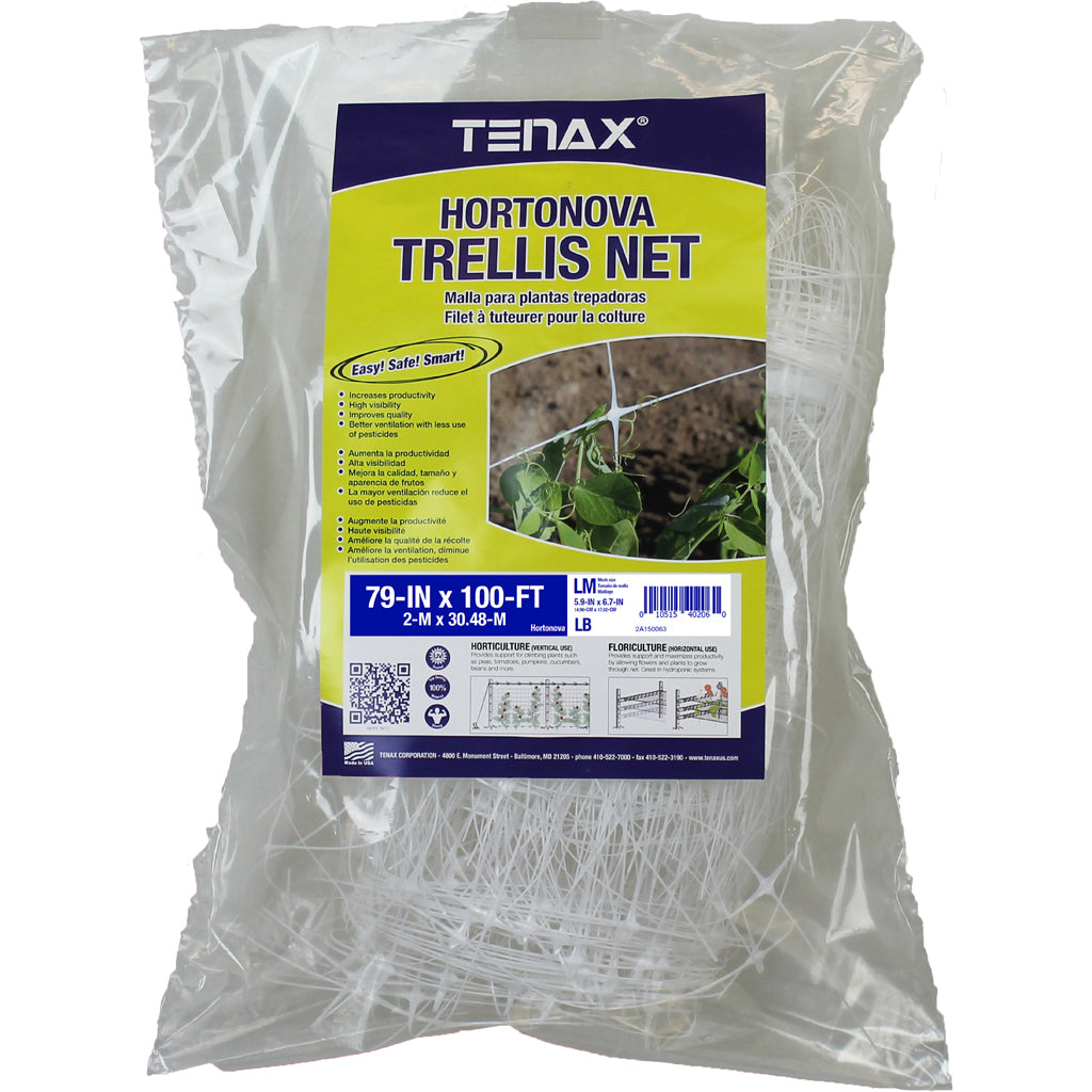 Tenax Hortonova Trellis Net (WHITE, 79 IN X 100 FT)