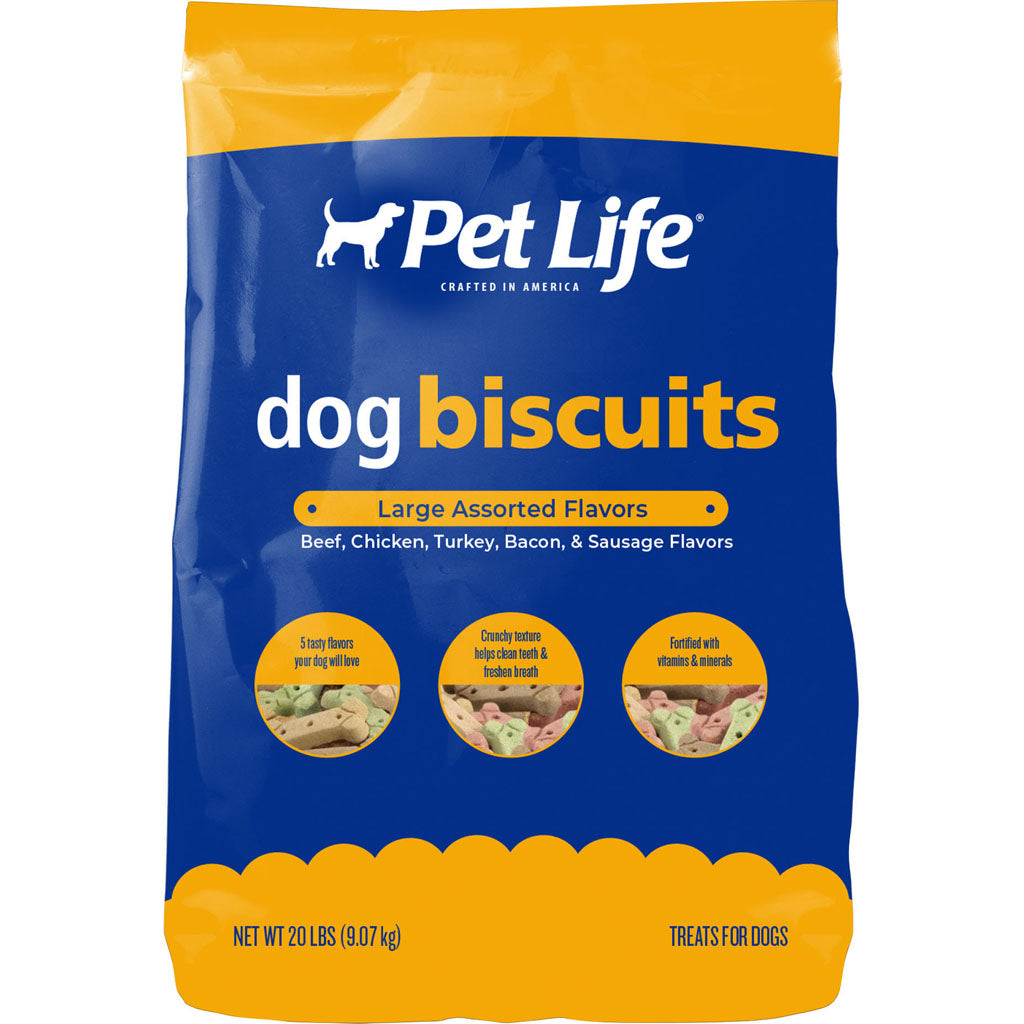 Pet Life Dog Biscuits (MULTI-FLAVOR, LG-20 LB)