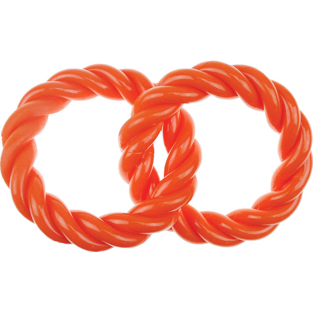 Infinity Tpr 2 Rings Tug Toy (ORANGE, 8.5 IN)