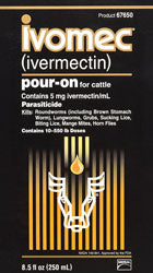 Ivomec Pour-On Dewormer For Cattle (250 ML)