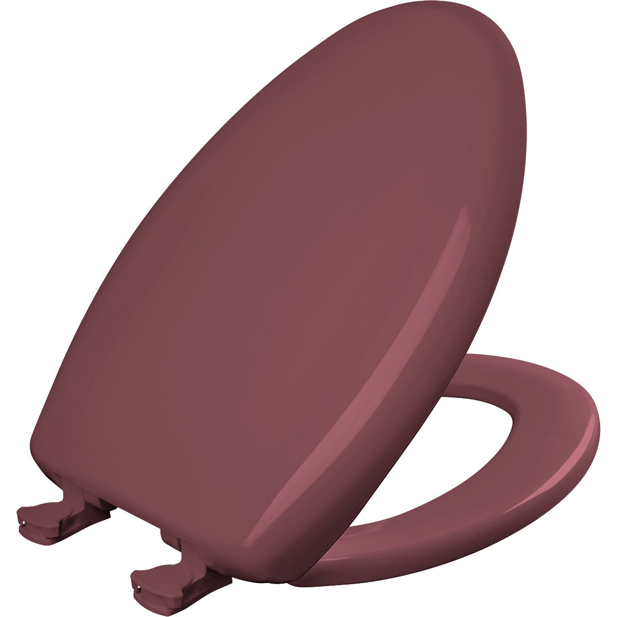 Bemis Elongated Plastic Toilet Seat in Raspberry with STA-TITE® Seat Fastening System, Easy•Clean® and  Whisper•Close® Hinge